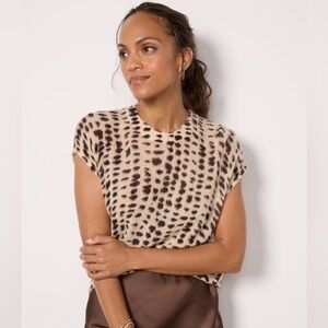 LNA Clothing Cheetah Print Maren Sweater Size Medium